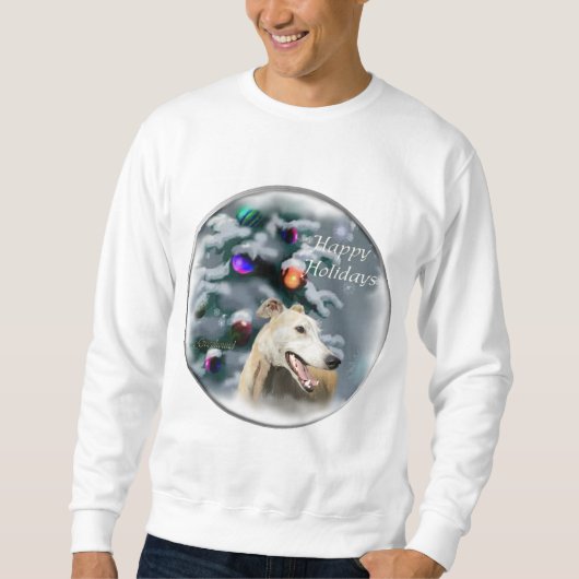 Greyhound Christmas Geschenke Sweatshirt (Vorderseite)