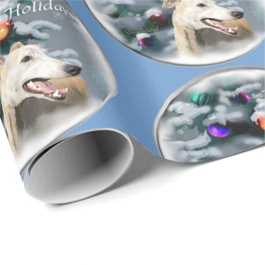 Greyhound Christmas Geschenkpapier (Rolleneckpunkt)