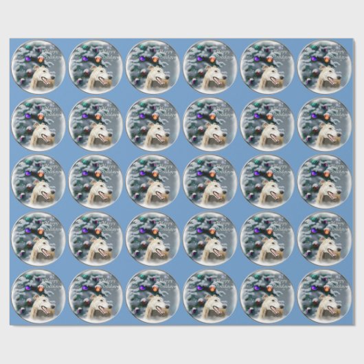 Greyhound Christmas Geschenkpapier (Flach)