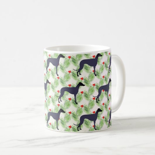 Greyhound Christmas Kaffeetasse (VorderseiteRechts)