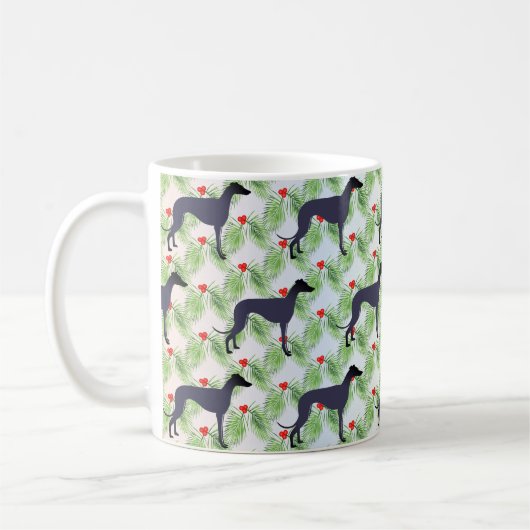Greyhound Christmas Kaffeetasse (Links)