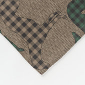 Greyhound Christmas Kariert Burlap Fleecedecke (Ecke)