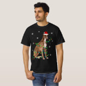 Greyhound Christmas Light Santa Greyhound Xmas T-Shirt (Vorne ganz)