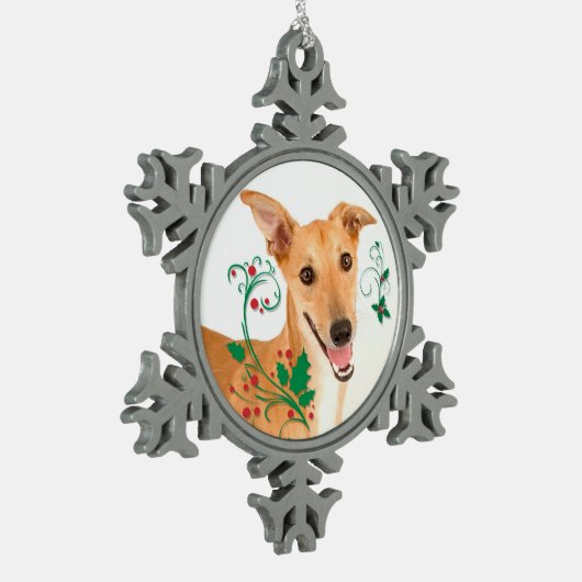 Greyhound Christmas Ornament (Links)