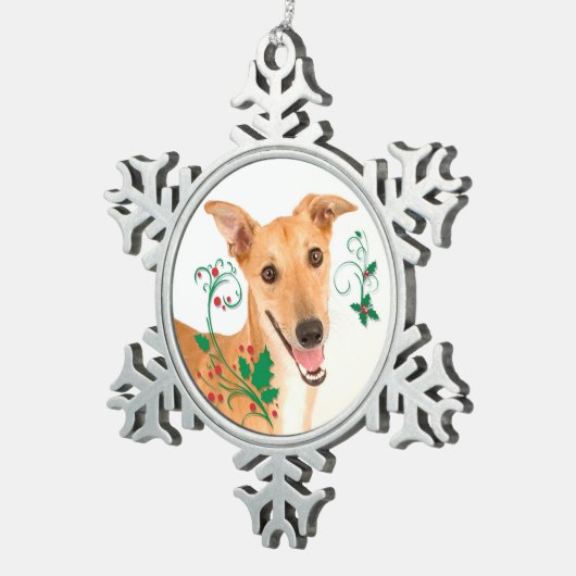 Greyhound Christmas Ornament (Rechts)