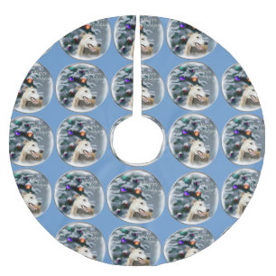 Greyhound Christmas Polyester Weihnachtsbaumdecke