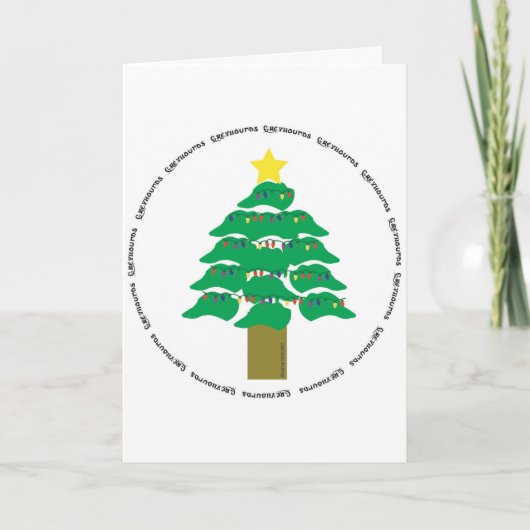 Greyhound Christmas Tree 2007 Feiertagskarte (Vorderseite)