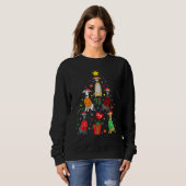 Greyhound Christmas Tree Dog Sweatshirt (Vorne ganz)