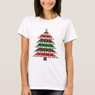 Greyhound Christmas Tree T-Shirt