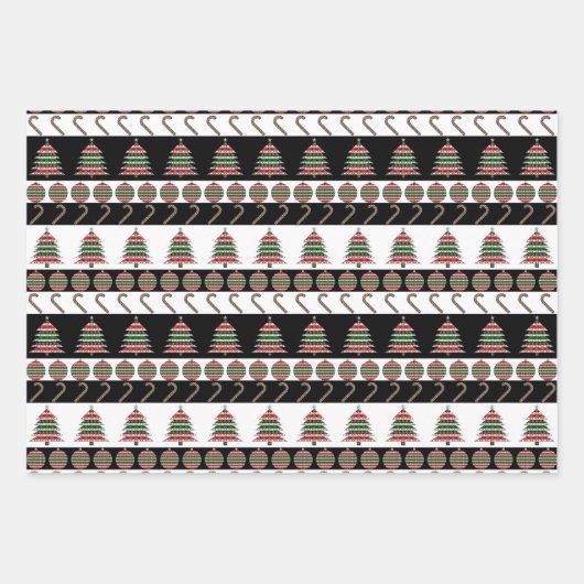 Greyhound Christmas Variation Geschenkpapier Set (Vorderseite 3)