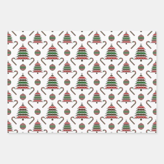 Greyhound Christmas Variation Geschenkpapier Set (Vorderseite 2)