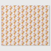Greyhound Christmas Wrapping Paper Geschenkpapier (Flach)