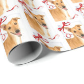 Greyhound Christmas Wrapping Paper Geschenkpapier (Rolleneckpunkt)