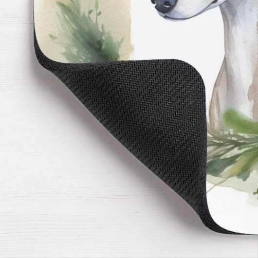 Greyhound Christmas Wreath Festive Pup Mousepad (Ecke)