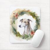Greyhound Christmas Wreath Festive Pup Mousepad (Mit Mouse)
