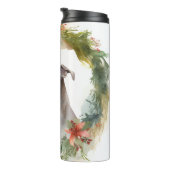 Greyhound Christmas Wreath Festive Pup Thermosbecher (Nach rechts gedreht)