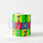 GREYHOUND COLLAGE KAFFEETASSE (Vorderseite Links)