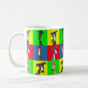 GREYHOUND COLLAGE KAFFEETASSE