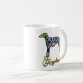 Greyhound Colorful Brindle Tasse (VorderseiteRechts)