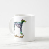 Greyhound Colorful Brindle Tasse (Vorderseite Links)