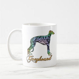 Greyhound Colorful Brindle Tasse
