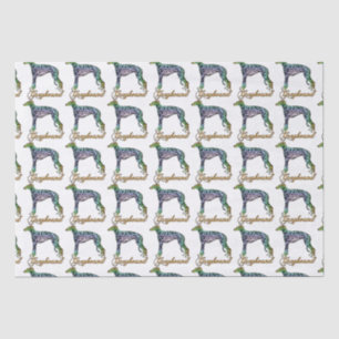 Greyhound Colorful Brindle Tissue Paper Seidenpapier