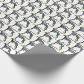 Greyhound Colorful Brindle Wrapping Paper Geschenkpapier (Ecke)
