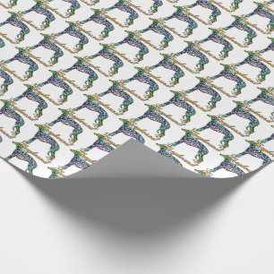 Greyhound Colorful Brindle Wrapping Paper Geschenkpapier