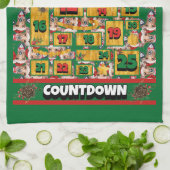Greyhound Countdown Weihnachtsadvent Dog Geschirrtuch (Gefaltet)