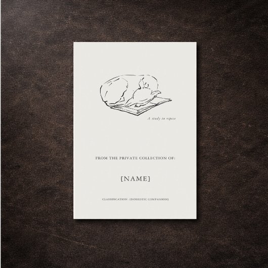 Greyhound- Custom Ex libris bookplate  Rechteckiger Aufkleber