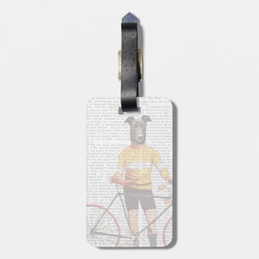 Greyhound Cyclist Gepäckanhänger (Rückseite vertikal)