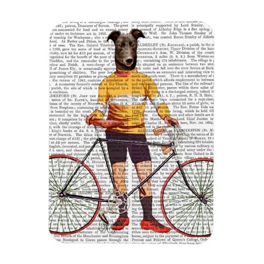 Greyhound Cyclist Magnet (Vertikal)
