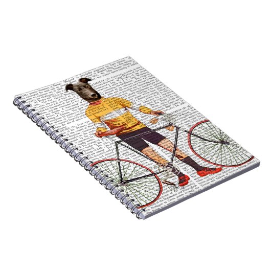 Greyhound Cyclist Notizblock (Rechte Seite)
