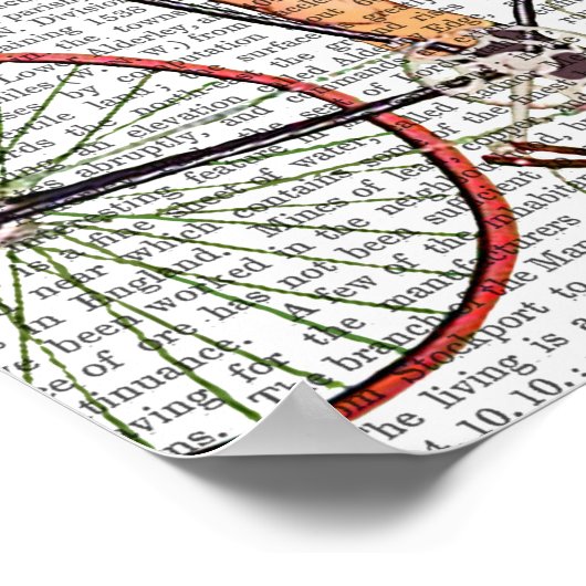 Greyhound Cyclist Poster (Ecke)