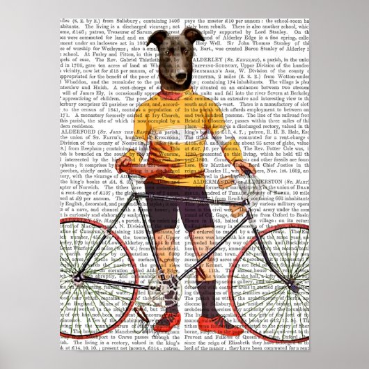 Greyhound Cyclist Poster (Vorne)