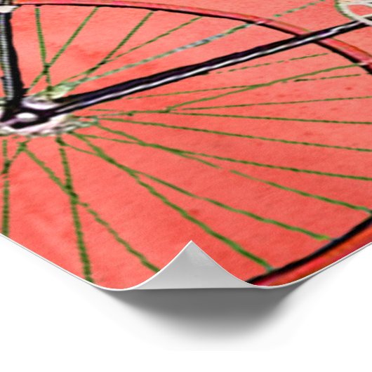 Greyhound Cyclist Poster (Ecke)