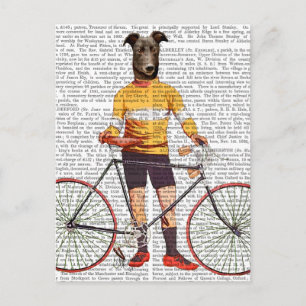 Greyhound Cyclist Postkarte
