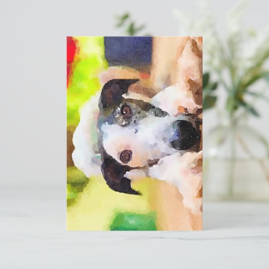 Greyhound Danke-Card Dankeskarte (Stehend Vorderseite)