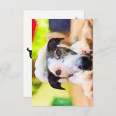 Greyhound Danke-Card Dankeskarte (Vorne/Hinten)