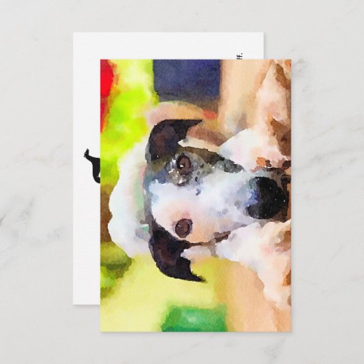 Greyhound Danke-Card Dankeskarte (Vorne/Hinten)