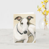 Greyhound Dog Art Notecard Karte (Gelbe Blume)