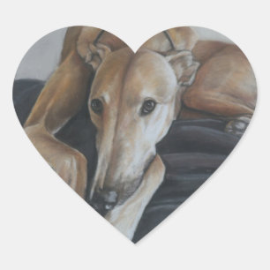 Greyhound Dog Art Sticker