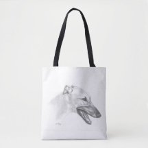 Greyhound Dog Art Tote Tasche