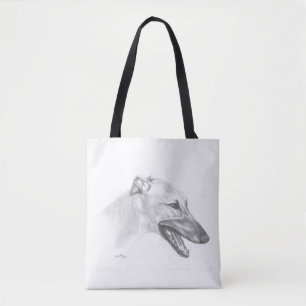 Greyhound Dog Art Tote Tasche