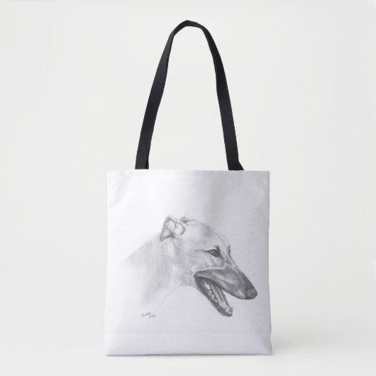 Greyhound Dog Art Tote Tasche (Vorderseite)