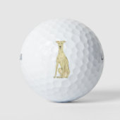Greyhound Dog Beverage Coaster Golfball (Vorderseite)