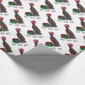 Greyhound Dog (Blinde) Niedlich Geschenkpapier (Ecke)