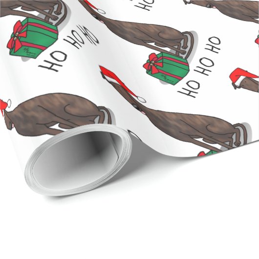 Greyhound Dog (Blinde) Niedlich Geschenkpapier (Rolleneckpunkt)