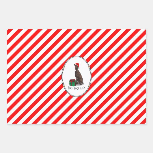 Greyhound Dog (Blinde) Niedlich Geschenkpapier Set (Vorderseite 2)