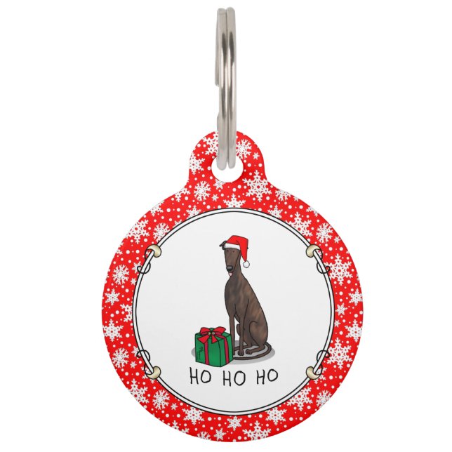 Greyhound Dog (Blinde) Niedlich Haustiermarke (Vorderseite)